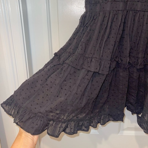 Chic Black Ruffle Mini Dress - Picture 6 of 6